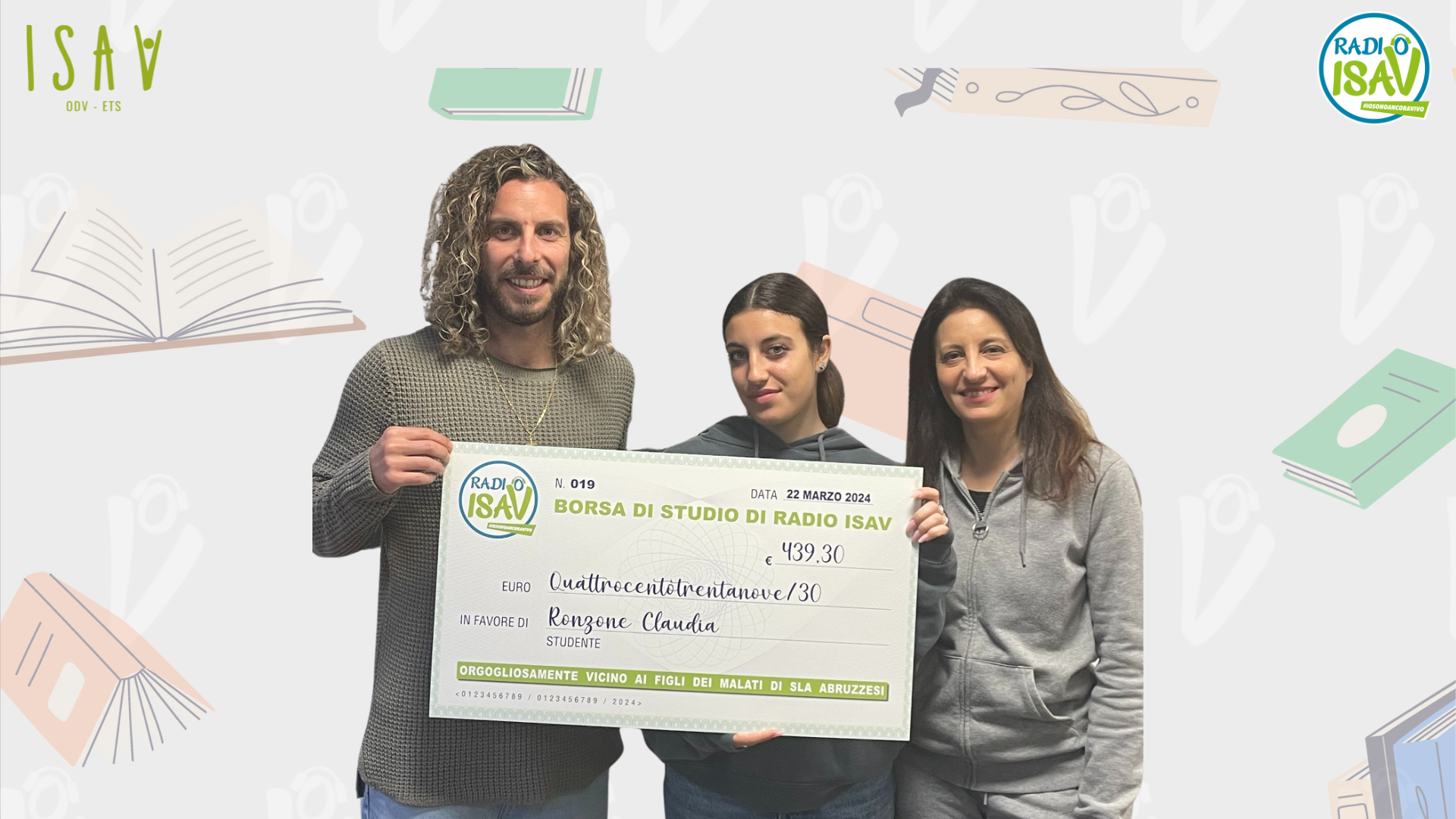 Claudia Ronzone ottiene la borsa di studio di Radio ISAV