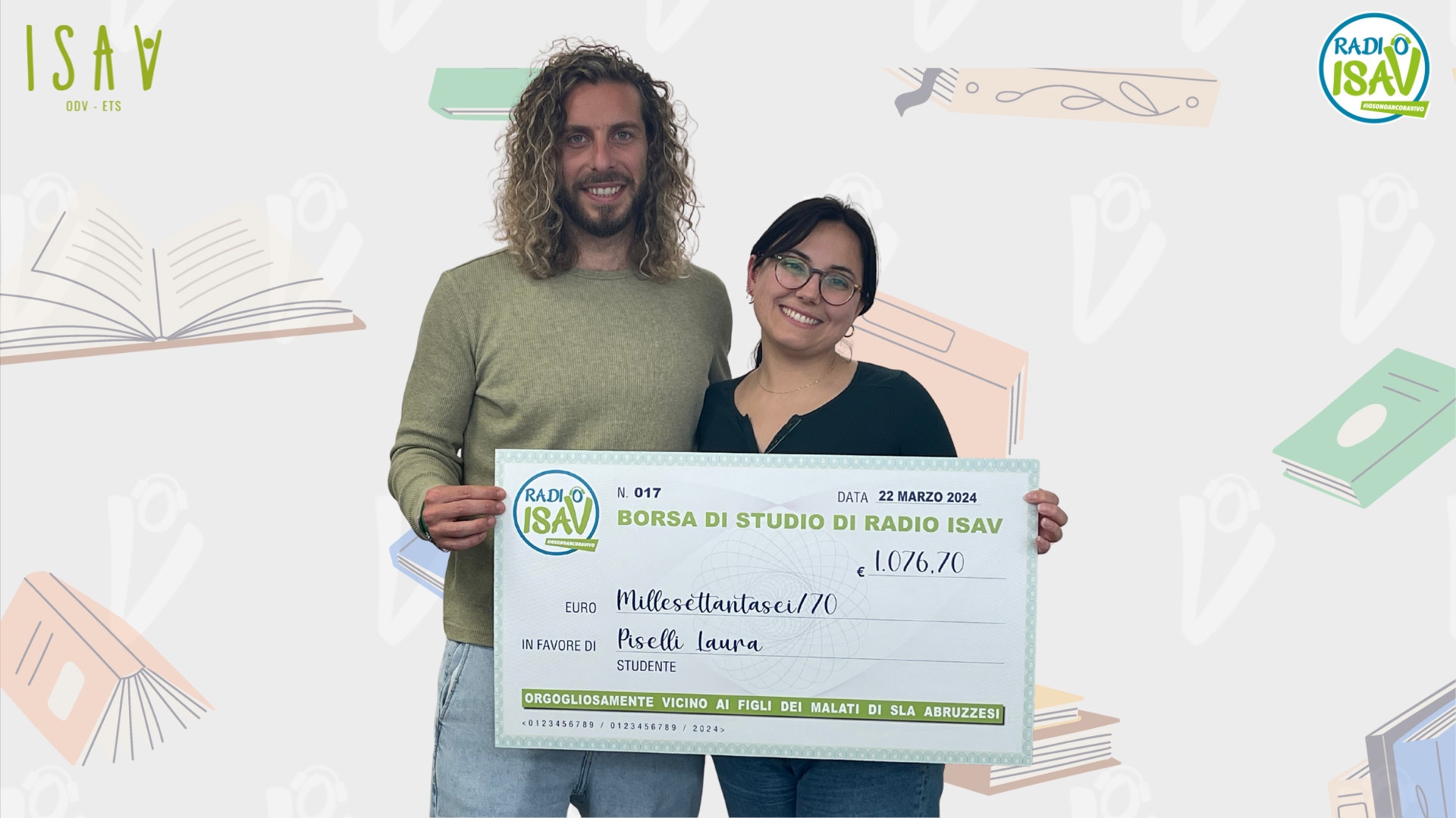 Laura Piselli premiata con la borsa di studio di Radio ISAV